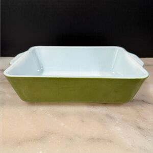 Vintage Pyrex Ovenware 1.5 Qt Verde Avocado Green Baking Casserole Dish 0503 (3)